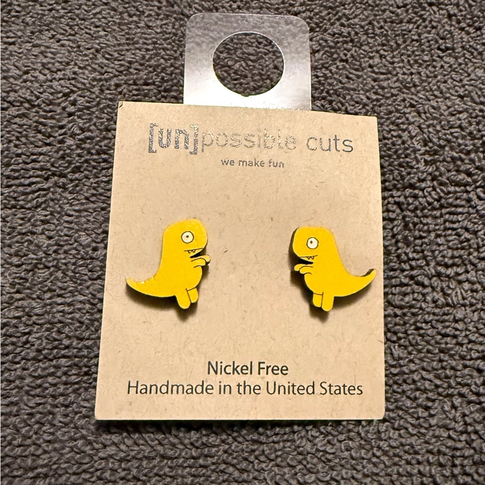 Dinosaur earrings